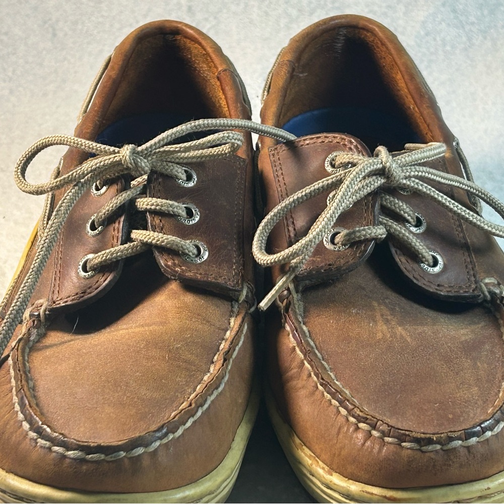 Sperry Brown Boat Shoes with Moccasin Construction